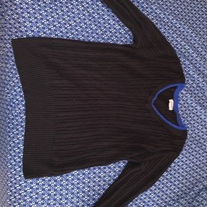 Black and blue sweater